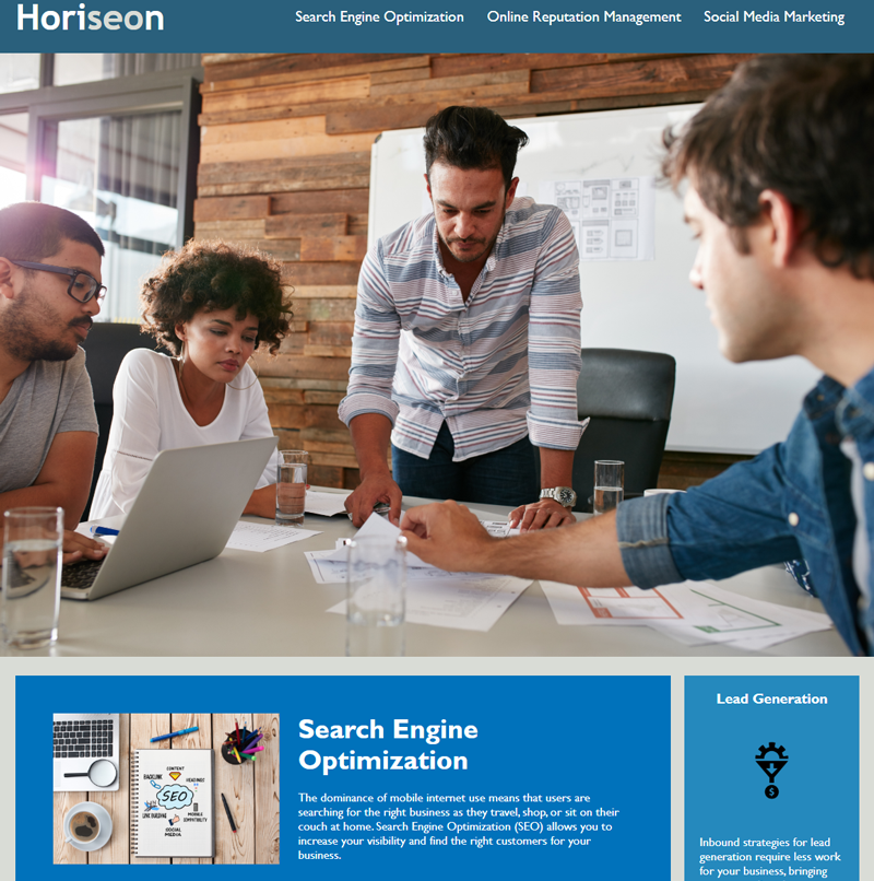 screenshot of refactored website